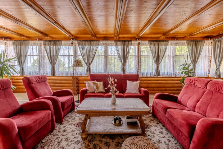 Pine Log Living Room Croatia Zagorje Idilira 2